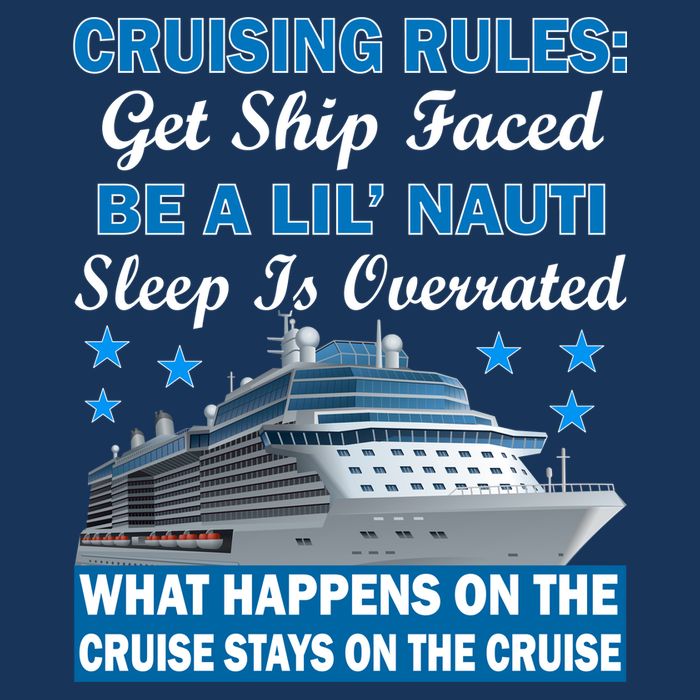 Cruising Rules Get Ship Faced Funny Cruise Flatbill Hat