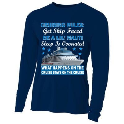 Cruising Rules Get Ship Faced Funny Cruise Cooling Performance Long Sleeve Crew