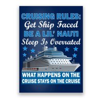Cruising Rules Get Ship Faced Funny Cruise Poster