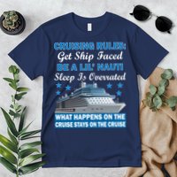 Cruising Rules Get Ship Faced Funny Cruise Premium T-Shirt