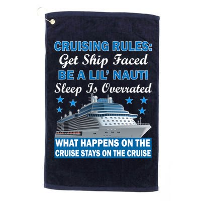 Cruising Rules Get Ship Faced Funny Cruise Golf Towel