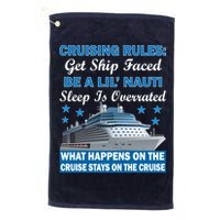 Cruising Rules Get Ship Faced Funny Cruise Golf Towel
