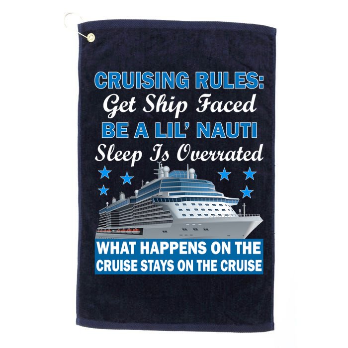 Cruising Rules Get Ship Faced Funny Cruise Golf Towel