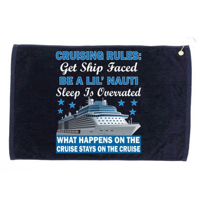 Cruising Rules Get Ship Faced Funny Cruise Grommeted Golf Towel