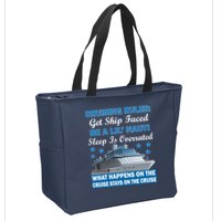 Cruising Rules Get Ship Faced Funny Cruise Zip Tote Bag