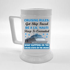 Cruising Rules Get Ship Faced Funny Cruise Beer Stein