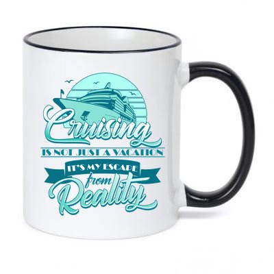 Cruising Vacation Escape From reality 11oz Black Color Changing Mug