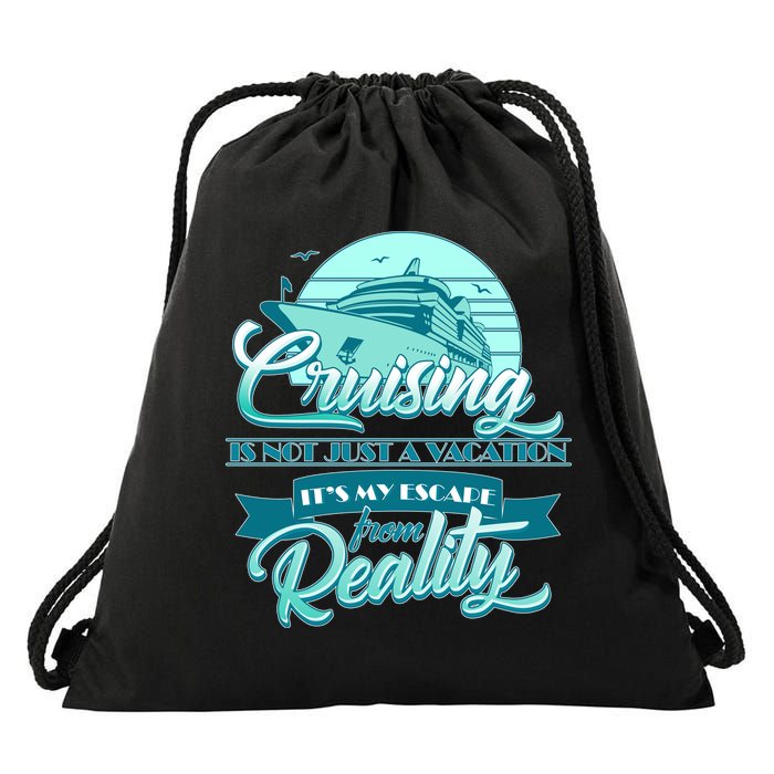 Cruising Vacation Escape From reality Drawstring Bag
