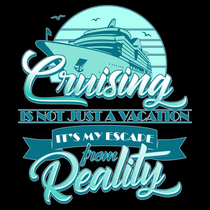 Cruising Vacation Escape From reality Drawstring Bag