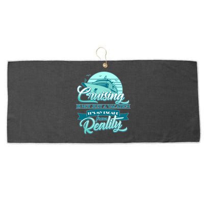 Cruising Vacation Escape From reality Large Microfiber Waffle Golf Towel