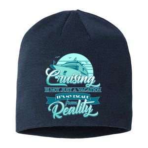 Cruising Vacation Escape From reality Sustainable Beanie