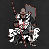 Crusader Knight Garment-Dyed Fleece Hoodie