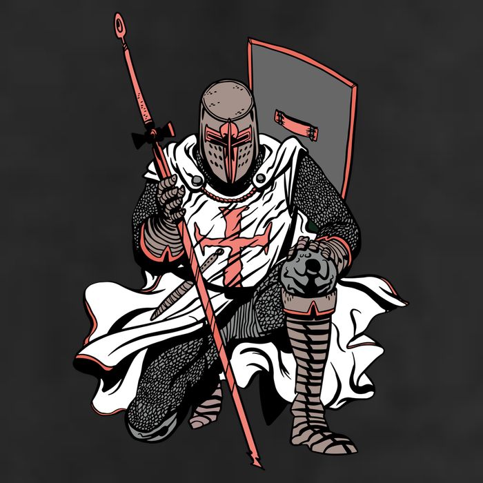 Crusader Knight Garment-Dyed Fleece Hoodie