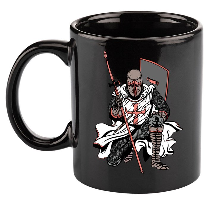 Crusader Knight 11oz C Handle Ceramic Mug