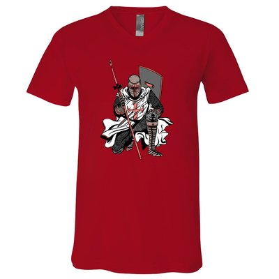 Crusader Knight V-Neck T-Shirt