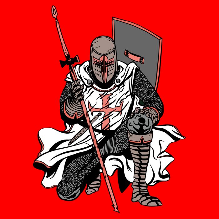 Crusader Knight Flat Bill Trucker Hat