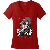 Crusader Knight Women's V-Neck T-Shirt