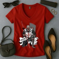 Crusader Knight Women's V-Neck T-Shirt