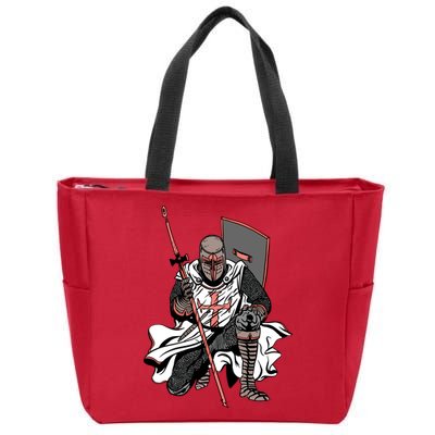 Crusader Knight Zip Tote Bag
