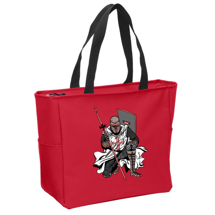 Crusader Knight Zip Tote Bag