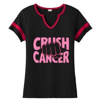 Crush Cancer Ladies Halftime Notch Neck Tee