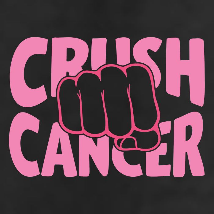 Crush Cancer 7 Panel Mesh Trucker Snapback Hat