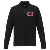 Crush Cancer Performance Long Sleeve Polo