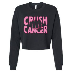 Crush Cancer Cropped Pullover Crew