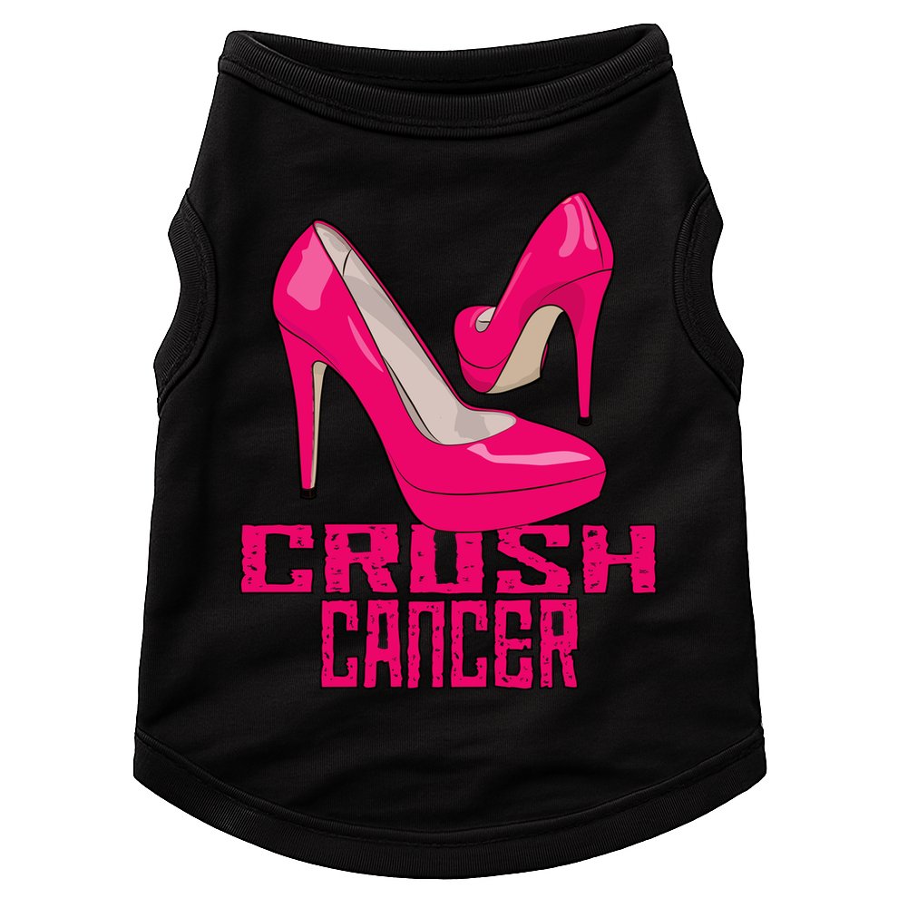 Crush Cancer With Pink Heels Doggie Tank