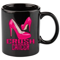 Crush Cancer With Pink Heels 11oz C Handle Ceramic Mug