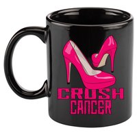 Crush Cancer With Pink Heels 11oz C Handle Ceramic Mug