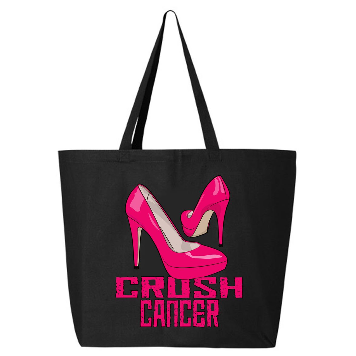 Crush Cancer With Pink Heels 25L Jumbo Tote