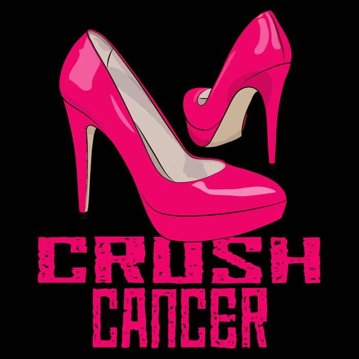Crush Cancer With Pink Heels Crop Top