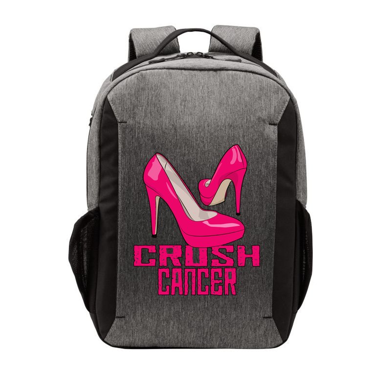 Crush Cancer With Pink Heels Vector Backpack