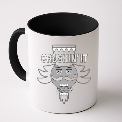 Crushin' It Funny Nutcrackers Christmas Mug