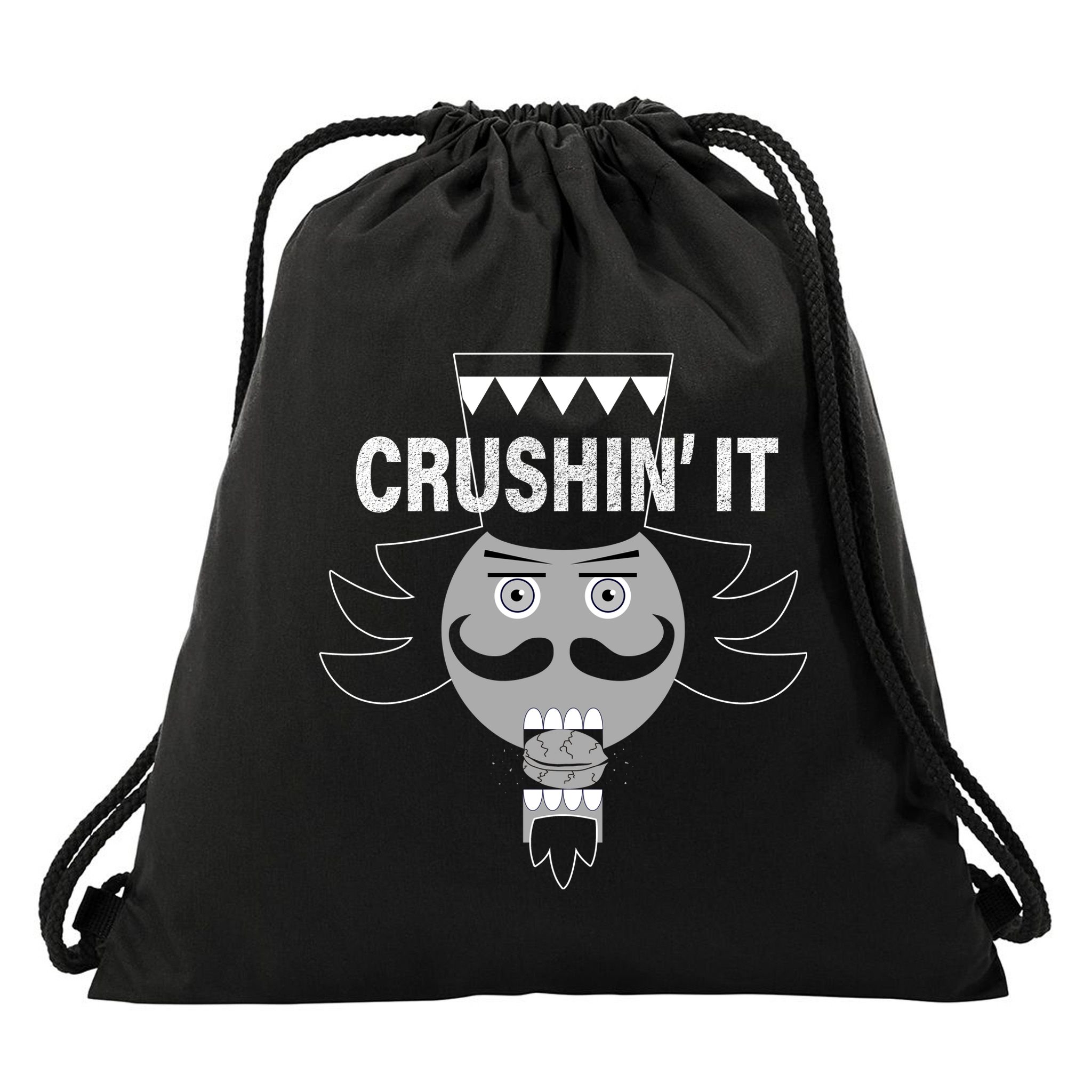 Crushin' It Funny Nutcrackers Christmas Drawstring Bag