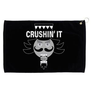 Crushin' It Funny Nutcrackers Christmas Grommeted Golf Towel