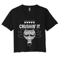 Crushin' It Funny Nutcrackers Christmas Women's Crop Top Tee