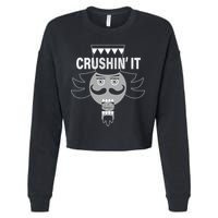 Crushin' It Funny Nutcrackers Christmas Cropped Pullover Crew