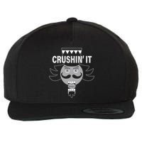 Crushin' It Funny Nutcrackers Christmas Wool Snapback Cap