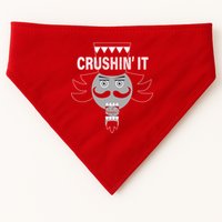 Crushin' It Funny Nutcrackers Christmas USA-Made Doggie Bandana