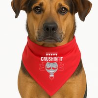 Crushin' It Funny Nutcrackers Christmas USA-Made Doggie Bandana