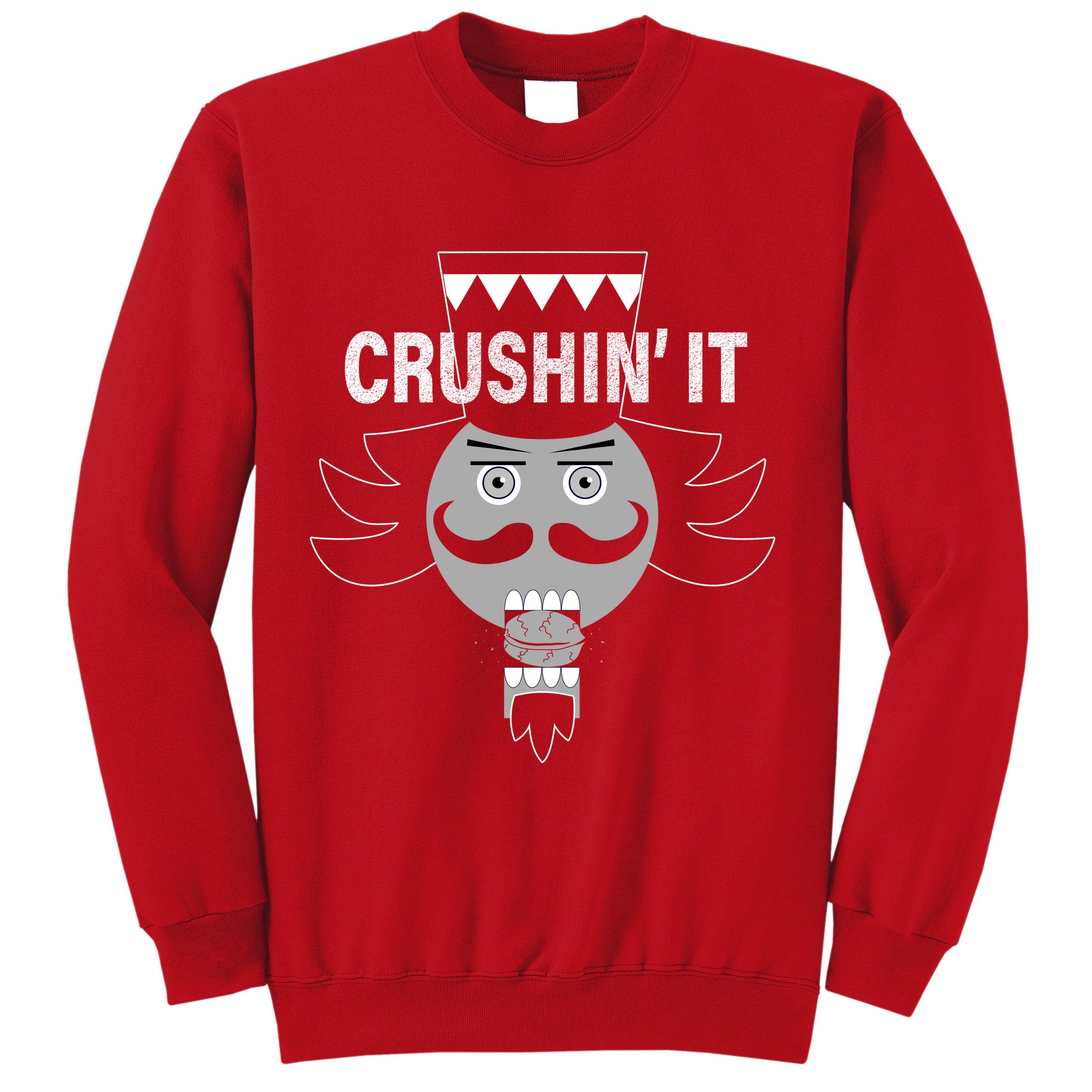 Crushin' It Funny Nutcrackers Christmas Sweatshirt