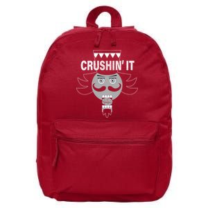 Crushin' It Funny Nutcrackers Christmas 16 in Basic Backpack