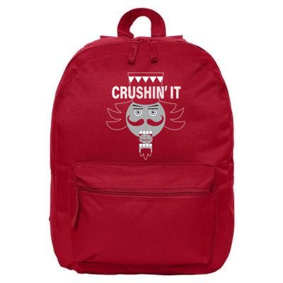 Crushin' It Funny Nutcrackers Christmas 16 in Basic Backpack