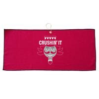 Crushin' It Funny Nutcrackers Christmas Large Microfiber Waffle Golf Towel