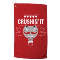Crushin' It Funny Nutcrackers Christmas Golf Towel