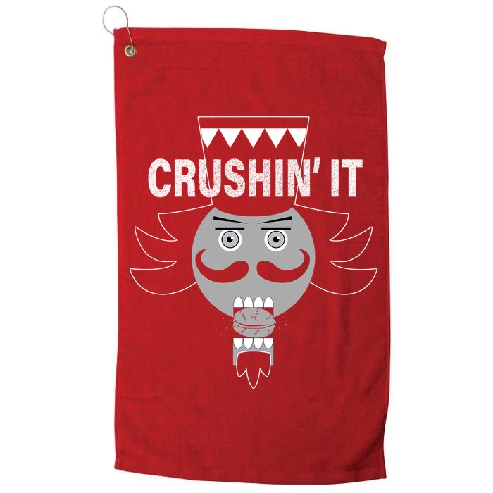 Crushin' It Funny Nutcrackers Christmas Golf Towel