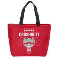 Crushin' It Funny Nutcrackers Christmas Zip Tote Bag