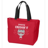 Crushin' It Funny Nutcrackers Christmas Zip Tote Bag